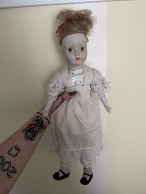 Antique Bisque Porcelain Doll
